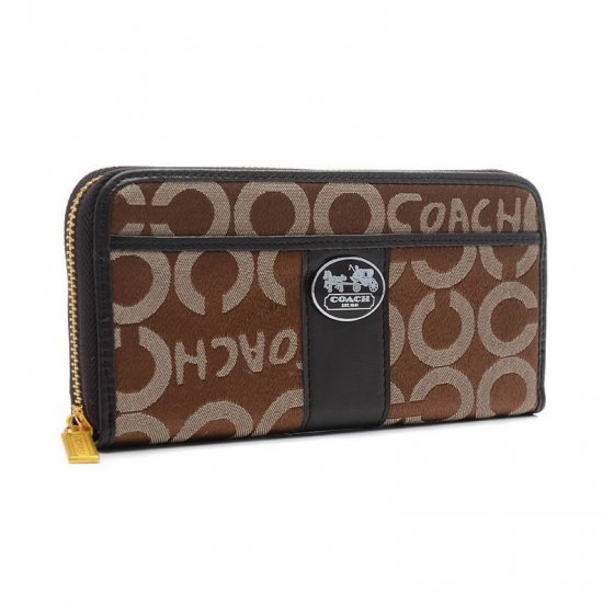 Coach Legacy In Signature Large Brown Wallets BVS | Women